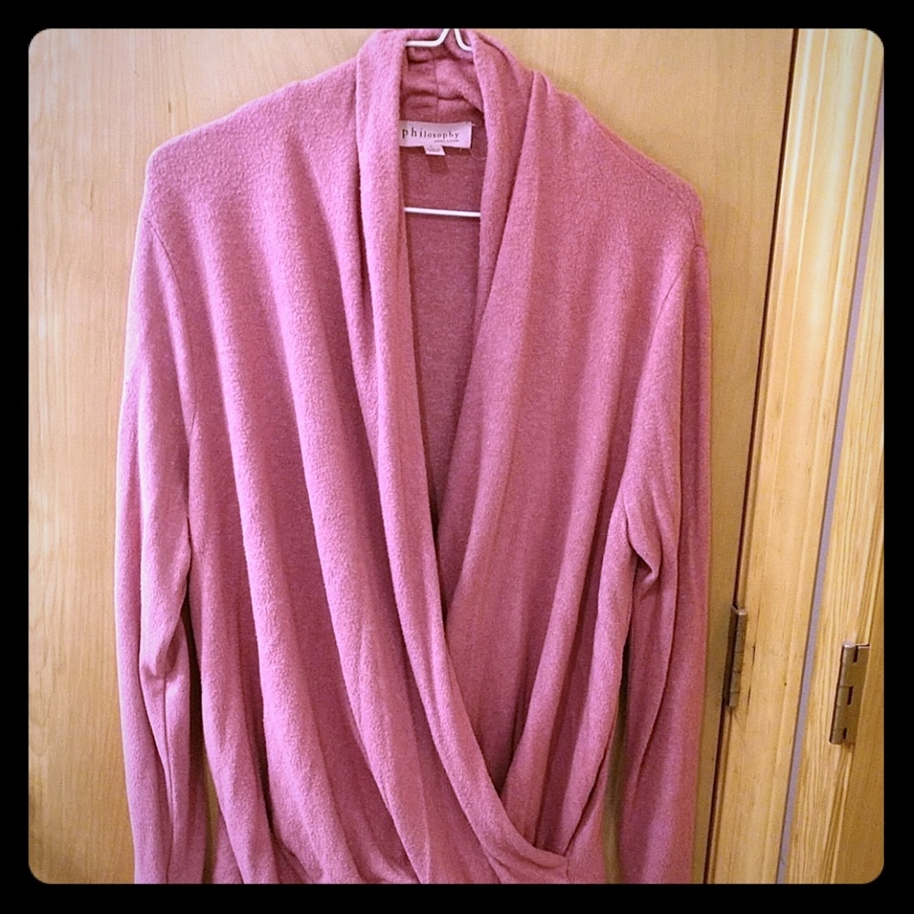 Pink wrap sweater